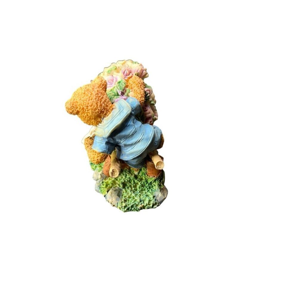 Vintage K's Collection Bear Figurines Bear with Wagon/Bunny/Frog 3.5" Figures - Picture 8 of 11
